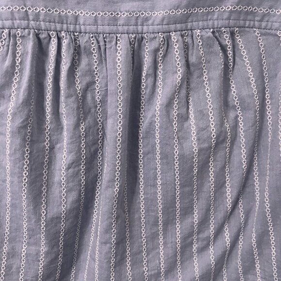 Madewell Striped Flutter-Sleeve Cross-Back Top Sweet Square-neck front Size M - Picture 4 of 9